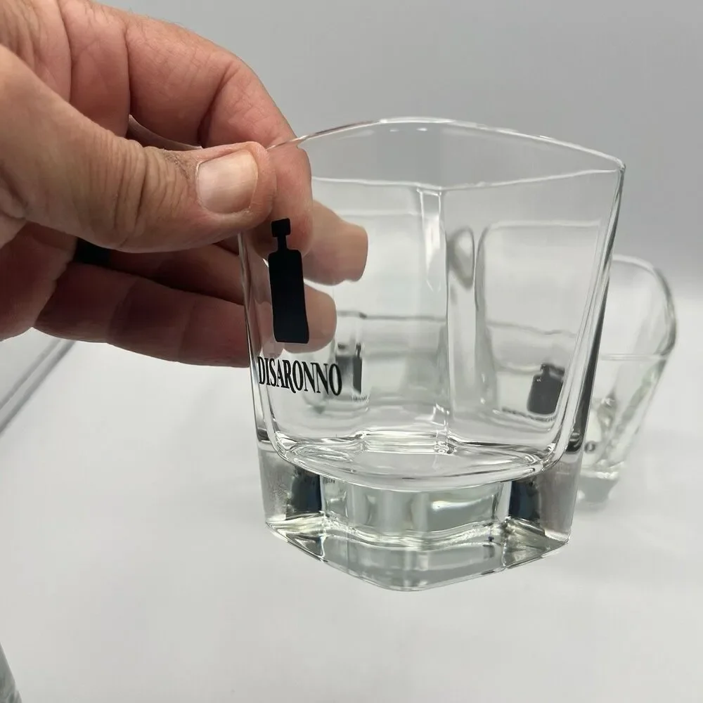 4 Disaronno Square Rocks / Cocktail Glasses